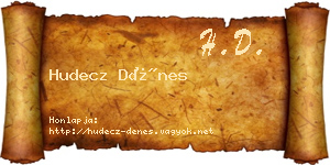 Hudecz Dénes névjegykártya
